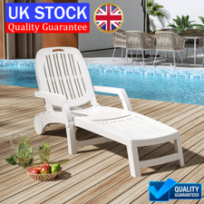 Folding Sun Lounger Plastic