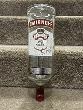 Smirnoff Vodka - Empty Glass Optics Bottle - 1.50 Litre - Upside Down Label