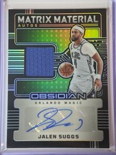 JALEN SUGGS 2024-25 Panini Obsidian Matrix Material Autos #MM-SUG Magic /49