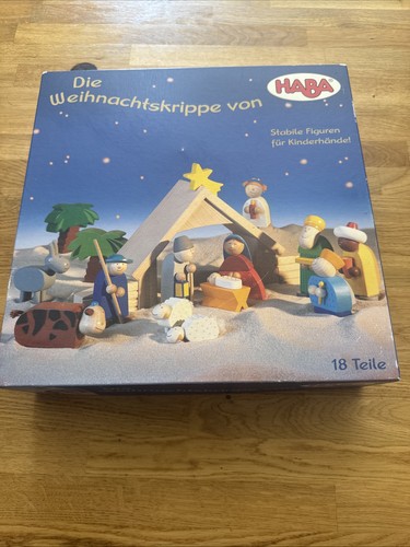 Haba wooden nativity - wooden, set