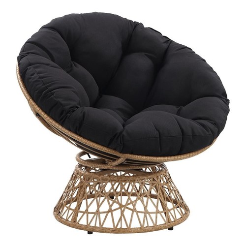 Papasan chair black - black, round