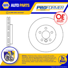 2x Brake Discs Pair Vented