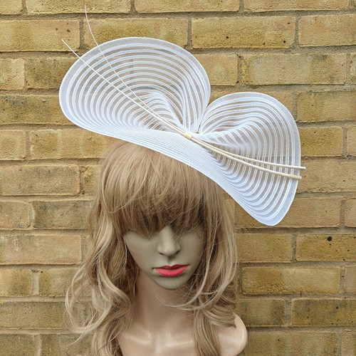 White fascinator ivory - white, cream