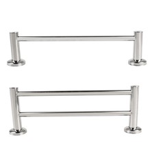 Stainless Steel Towel Rail Single/Double Bar Towel Rail Rack Holder Wall Mounted