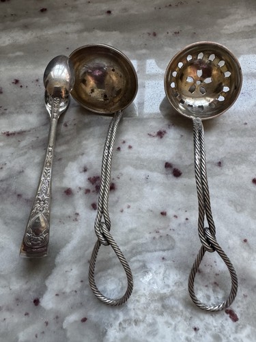 Silver plated sugar - silver, tong