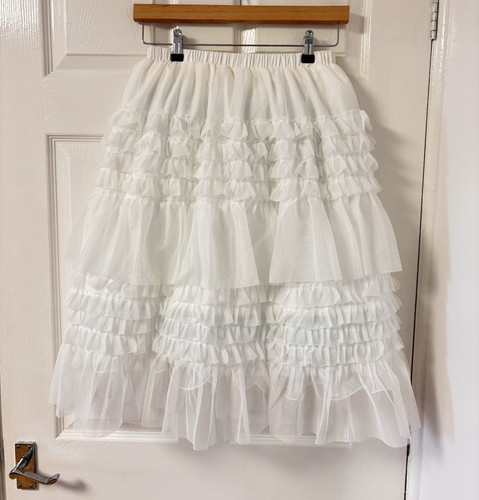 White tulle layered tiered - tulle,