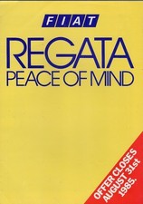Fiat Regata Warranty & Servicing Offer 1985 UK Market Foldout Sales Brochure 