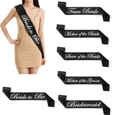 Black Team Bride Hen Night Do Party Sashes Bride To Be Bridesmaid Mother Of Sash