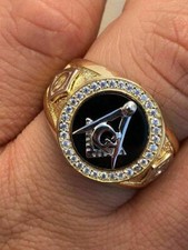 Mens 14k Gold Plated Solid 925
