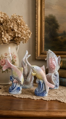 Lusterware vintage 50s koi - lusterware,