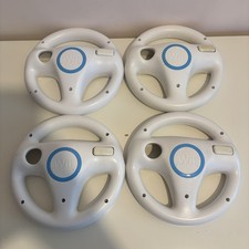 4x Official Nintendo Mario Kart Wii Steering Racing Wheels / White