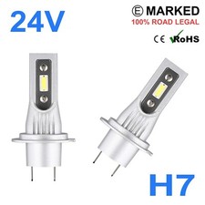 2 x 24v LED H7 Headlight Hella Spot 320FF HGV Truck Xenon White