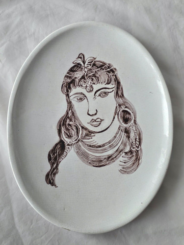 Oval studio pottery dish - , |