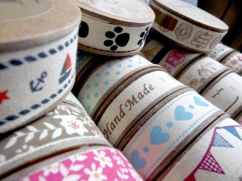 Natural cotton ribbon - ribbon, 5m