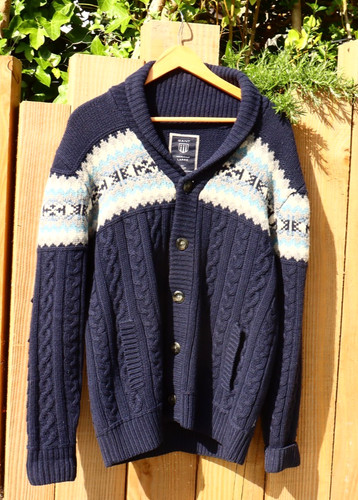 Mens gant 100 lambswool - 100%, dark