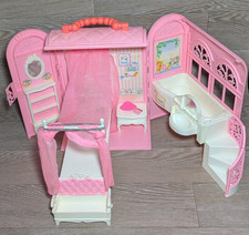 BARBIE BED AND BATH CASE 1998 VINTAGE MATTEL ANNI HOUSE - USED GOOD NOT COMPLETE