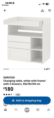 Ikea smastad baby changing - ikea,