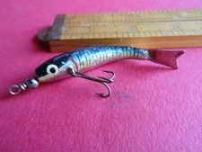 A SCARCE VINTAGE 1913 MODEL UNNAMED 3" (APPROX) ALLCOCK METAL TITBIT LURE