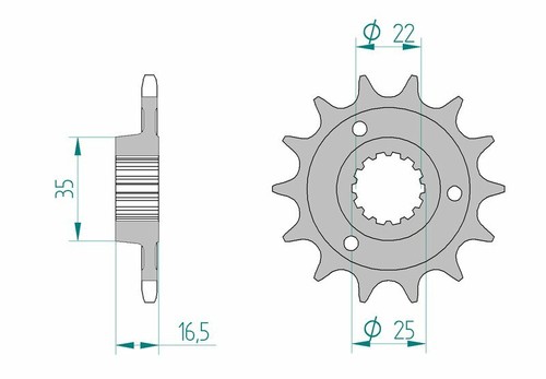 9552 standard steel pinion - 9552-standard,