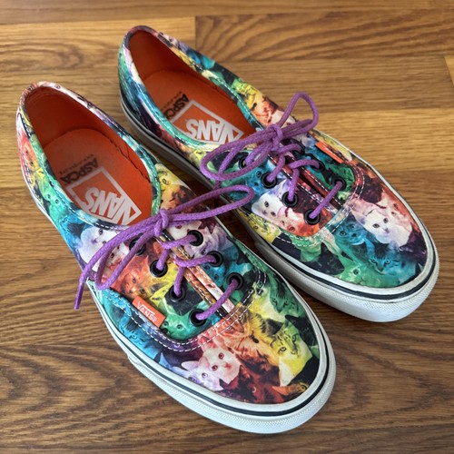 Vans aspca rainbow kitty cat - vans,