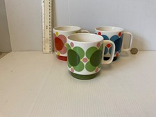 3 x ORLA KIELY STACKING MUGS