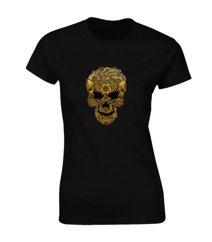 Skull ornament flowers ladies - ornament,