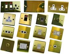 Volex Crabtree Cooker Socket Switch FCU Dimmer Phone TV Brushed/Polished Brass