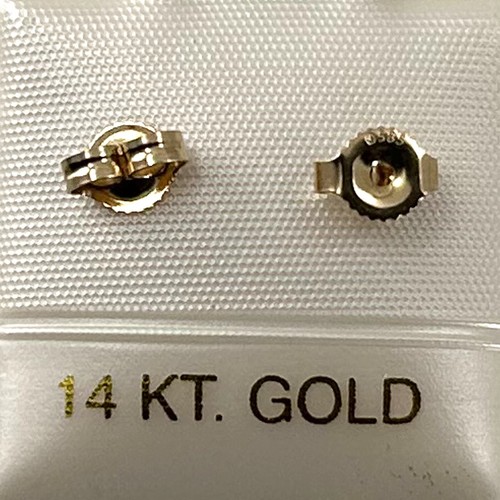 Pair 14k solid yellow - solid,