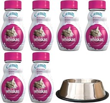 Cat Milk 6 x 200ml  with Slip-proof Cat Bowl Suitable Kitten Milk 2-12 Monts