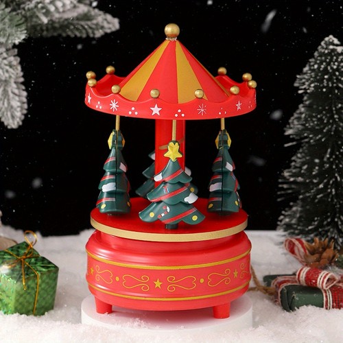 Rotating wooden christmas - wooden,