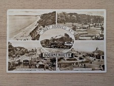 Just Arrived at Bournemouth - Multi View Postcard - Real Photo - Sent in 1952