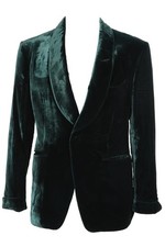 TOM FORD GREEN MEN'S VELVET BLAZER IT 52 UK 42