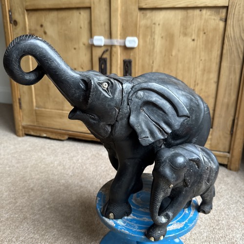 Antique large heavy - large, ebonised