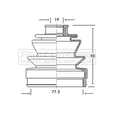 Genuine First Line CV Boot Kit