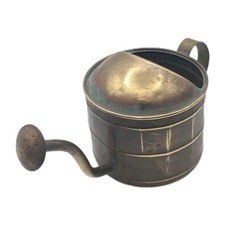 Vintage Small Brass Watering Can Arts And Crafts Art Deco With Patina  