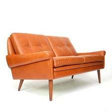 Custom Retro Vintage Danish Svend Skippers 2 Seater Seat Sofa 1950s 60s 70s Teak