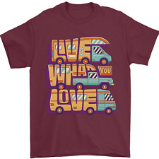 RV Live What You Love Motorhome Caravan Mens T-Shirt 100% Cotton