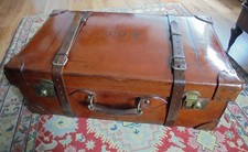 Vintage Named Leather Suitcase