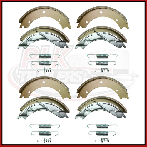 Twin axle set brake shoes - axle, of
