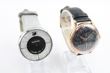 Womens Swarovski Watches Boxed Black Crystal Quartz WORKING x 2