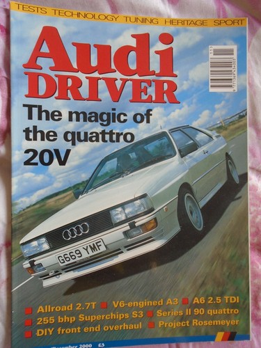 Audi driver nov dec 2000 - nov/dec,