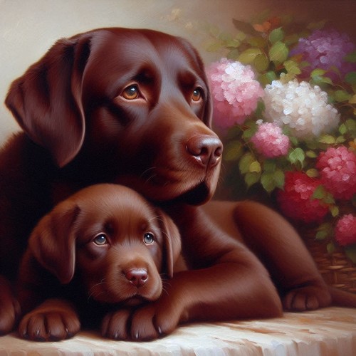 Chocolate labrador cross - chocolate, (53)