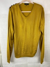 New Boy Mustard Yellow V-neck Jumper Size L