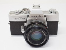 Minolta SRT 101 35mm SLR Film Camera with 50mm f/2 Rokkor-PF Lens