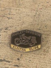 Vintage Harley Davidson Electra Glide Enamel Pin Badge
