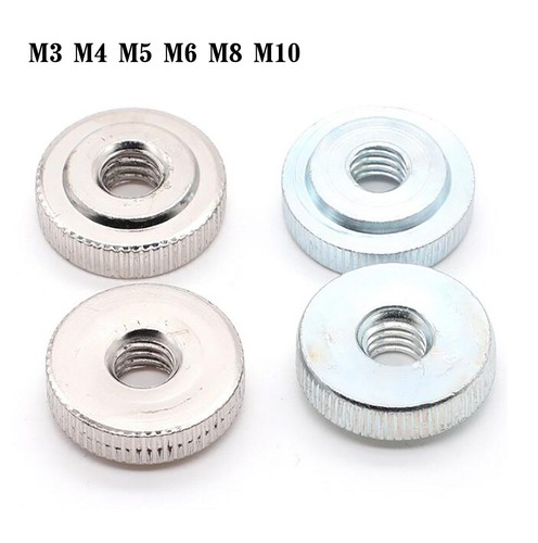 Knurled thumb nuts - knurled, thin