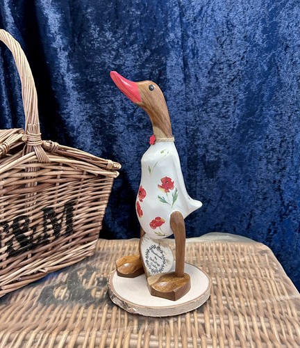 Wooden duck 25cm fairtrade - wooden,