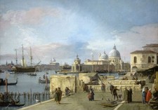 Canaletto Entrance to the Grand Canal from the Molo Venice Wall Art Print Poster