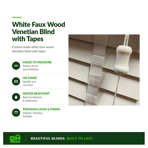 White faux wood - faux, venetian