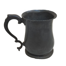 Antique Pewter Tankard Large 2